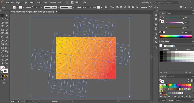 Geometric Abstract Background in Adobe Illustrator